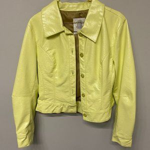 Urban Outfitters Retro Lime Leather Jacket